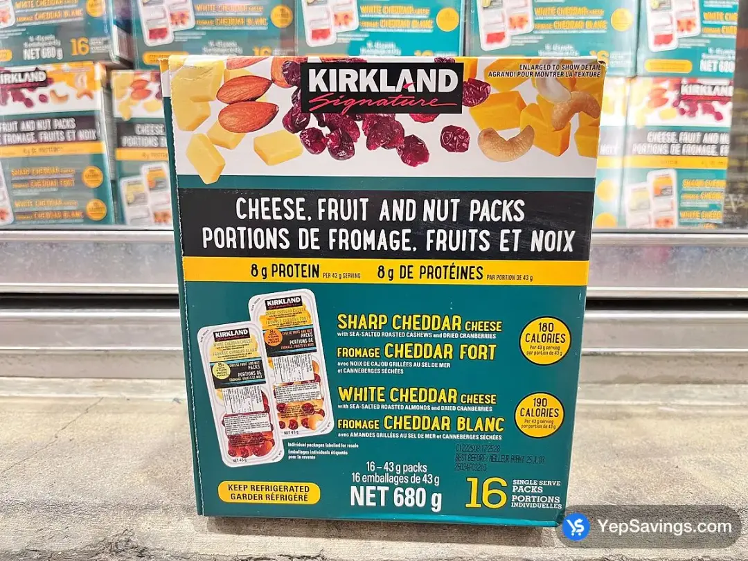 KIRKLAND SIGNATURE CHEESE, FRUIT & NUTS 16 x 43 g - Costco Canada (ITM 1222508)