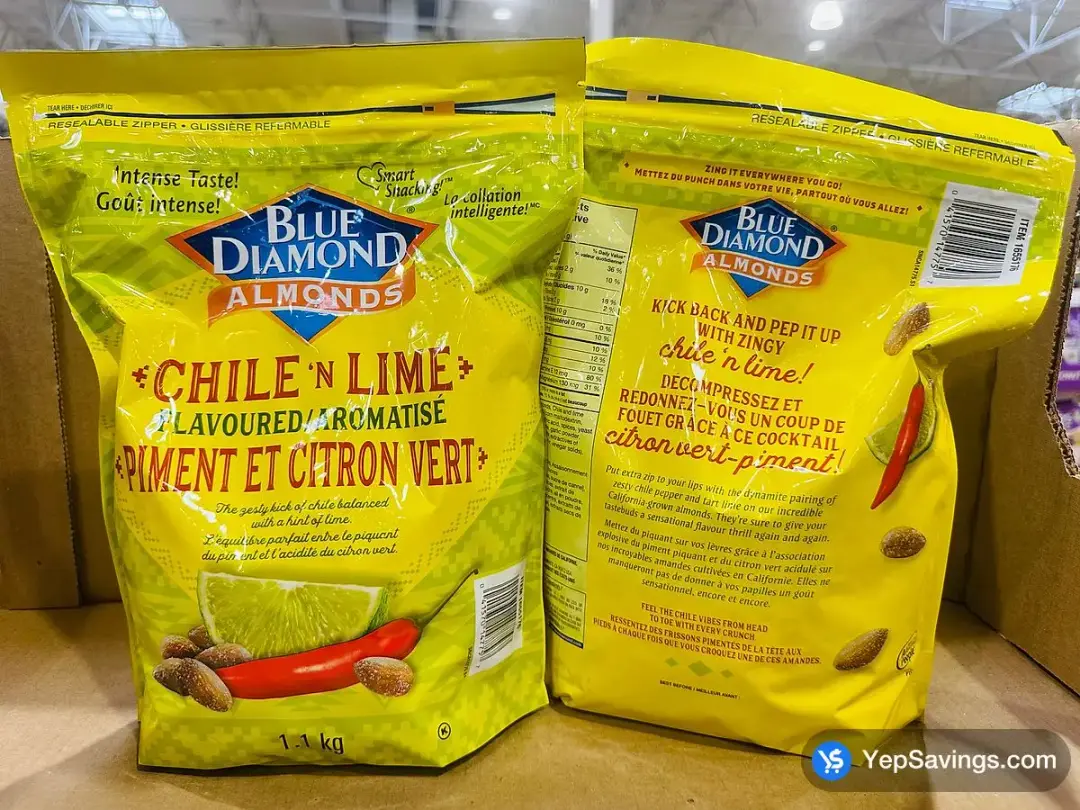 BLUE DIAMOND CHILI N LIME ALMONDS 1.1 kg - Costco Canada (ITM 1655176)