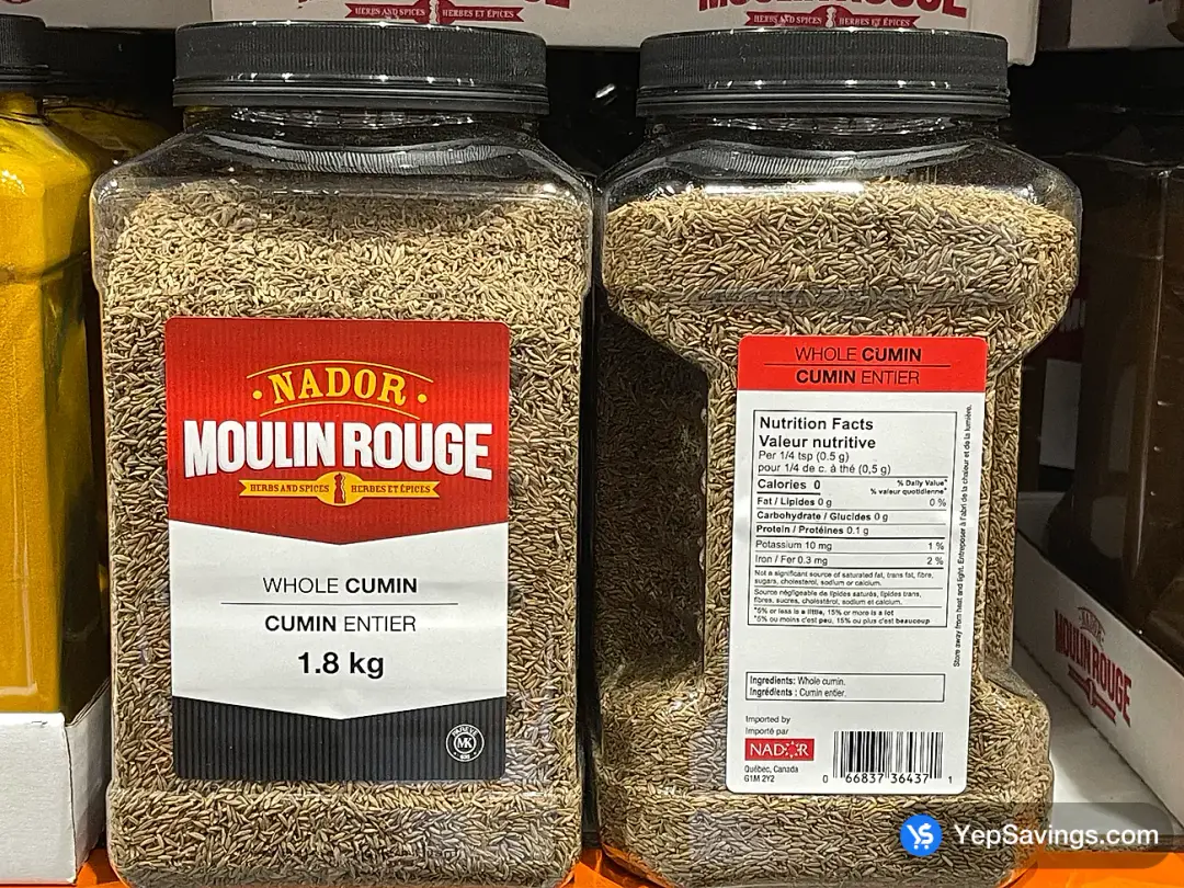 MOULIN ROUGE WHOLE CUMIN SEEDS 1.8 kg - Costco Canada (ITM 1300894)