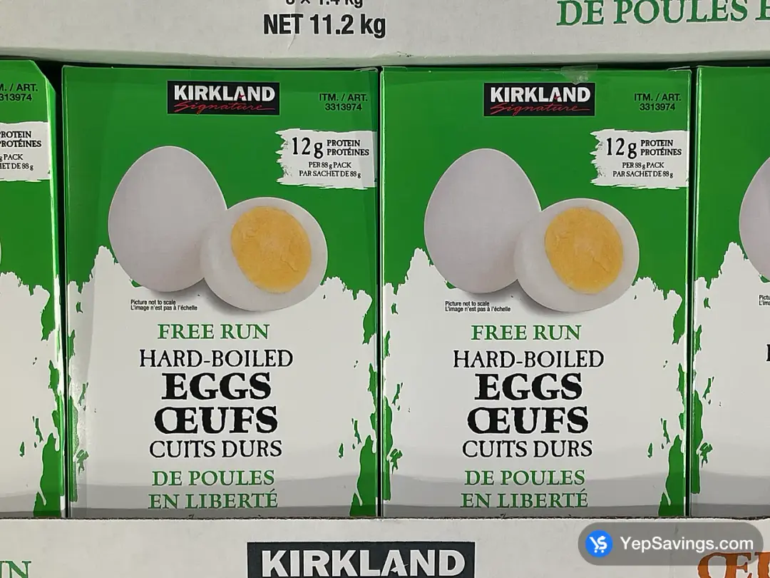 KIRKLAND SIGNATURE FREE RUN HARD BOIL EGG 16 packs of 2 eggs - Costco Canada (ITM 3313974)