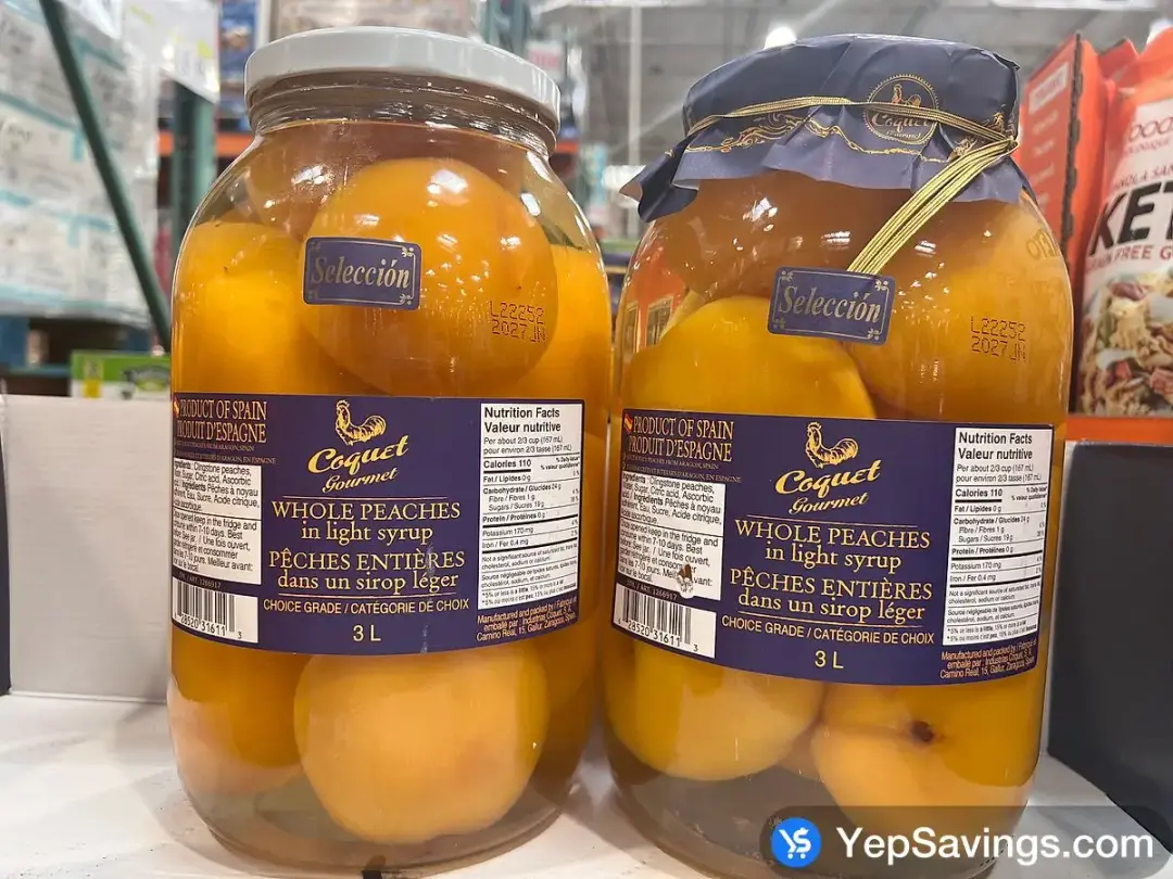 COQUET PEACHES IN SYRUP 3 L - Costco Canada (ITM 1266917)