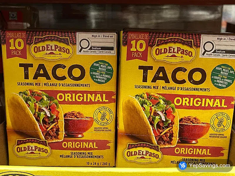 Costco OLD EL PASO TACO SEASONING MIX 10 x 24 g