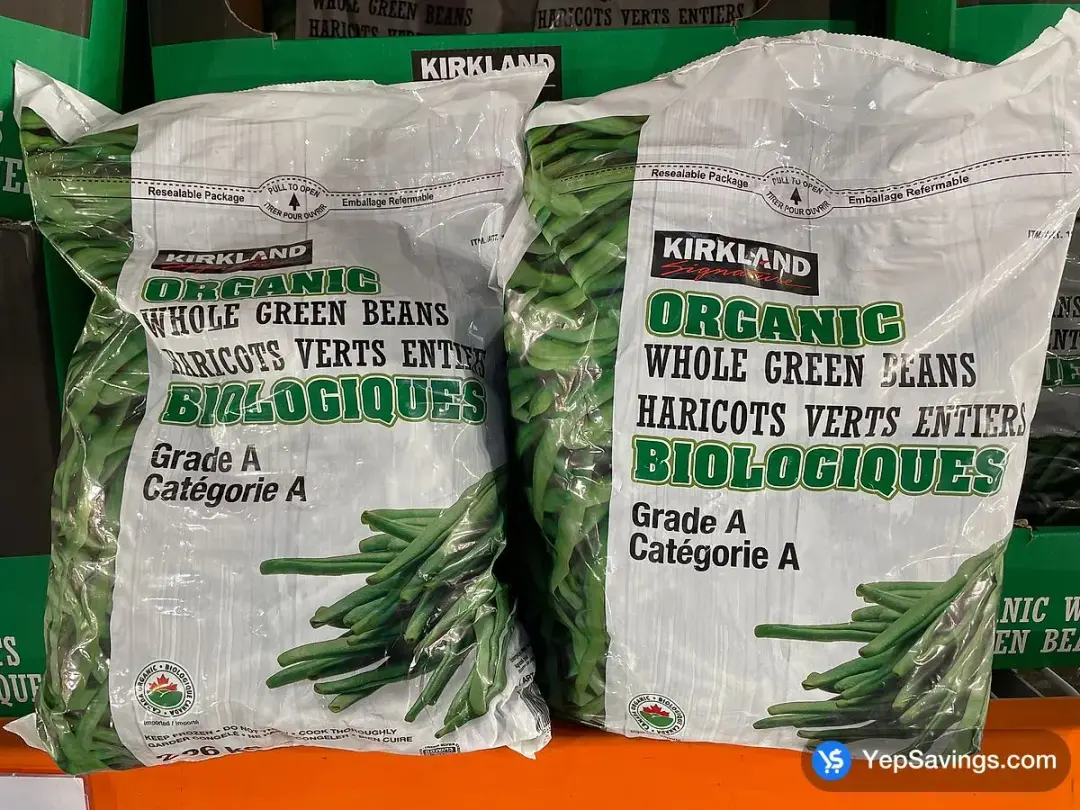 KIRKLAND SIGNATURE ORGANIC GREEN BEANS 2.26 kg - Costco Canada (ITM 1215096)
