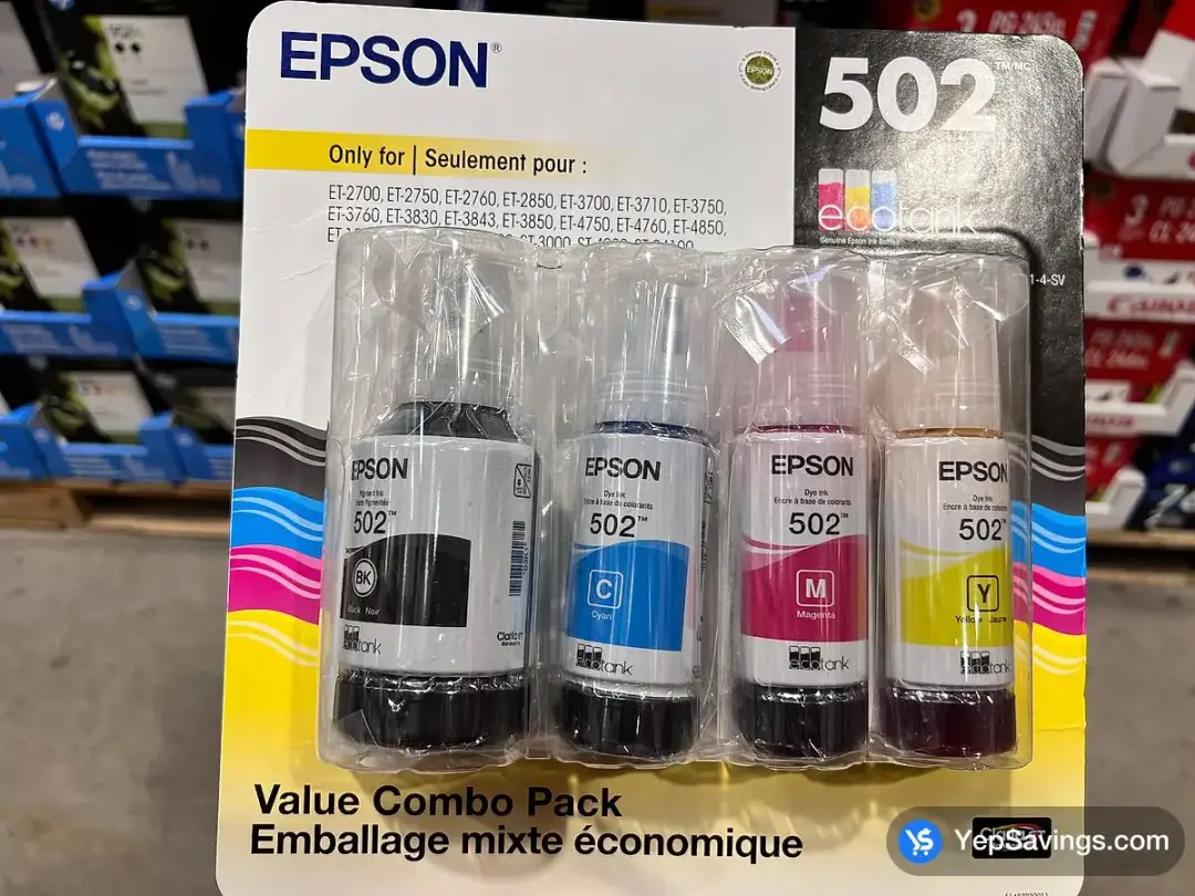 EPSON T5021-4 - SVH ECOTANK 3 COLOUR , 1 BLACK - Costco Canada (ITM 1244784)