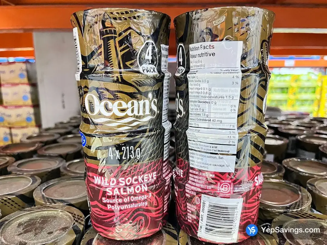 OCEAN'S SOCKEYE SALMON 4 x 213 g - Costco Canada (ITM 260591)