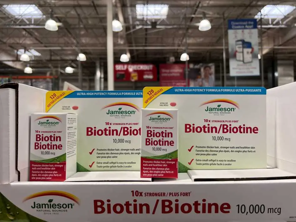 JAMIESON BIOTIN 10000 MCG 120 SOFTGELS - Costco Canada (ITM 1219938)