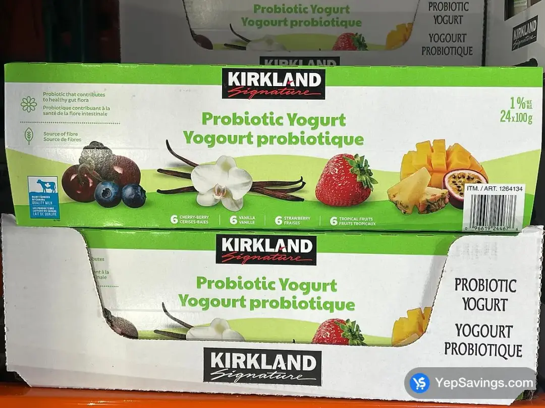 KIRKLAND SIGNATURE PROBIOTIC YOGURT 24 x 100 g - Costco Canada (ITM 1264134)