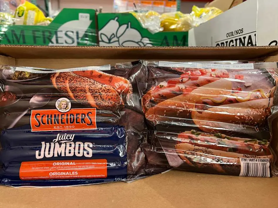 SCHNEIDERS JUICY JUMBOS WIENERS 2 x 900 g - Costco Canada (ITM 1150975)