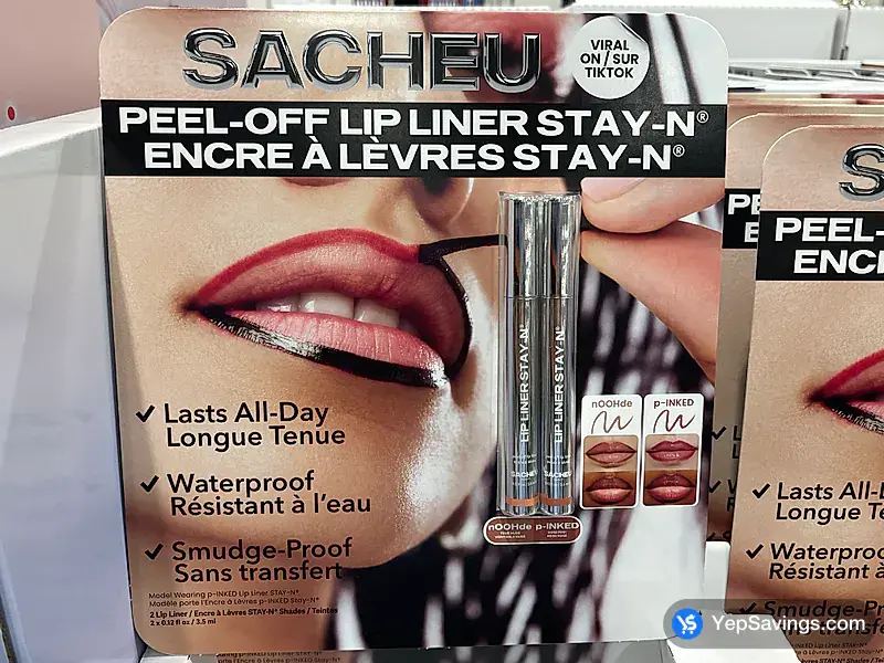 Costco SACHEU PEEL-OFF LIP LINER 2 x 3.5 mL