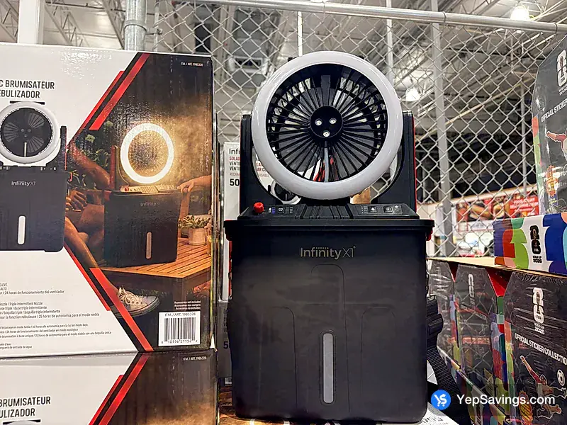 Costco INFINITY X1 SOLAR MISTING FAN 500 LUMENS