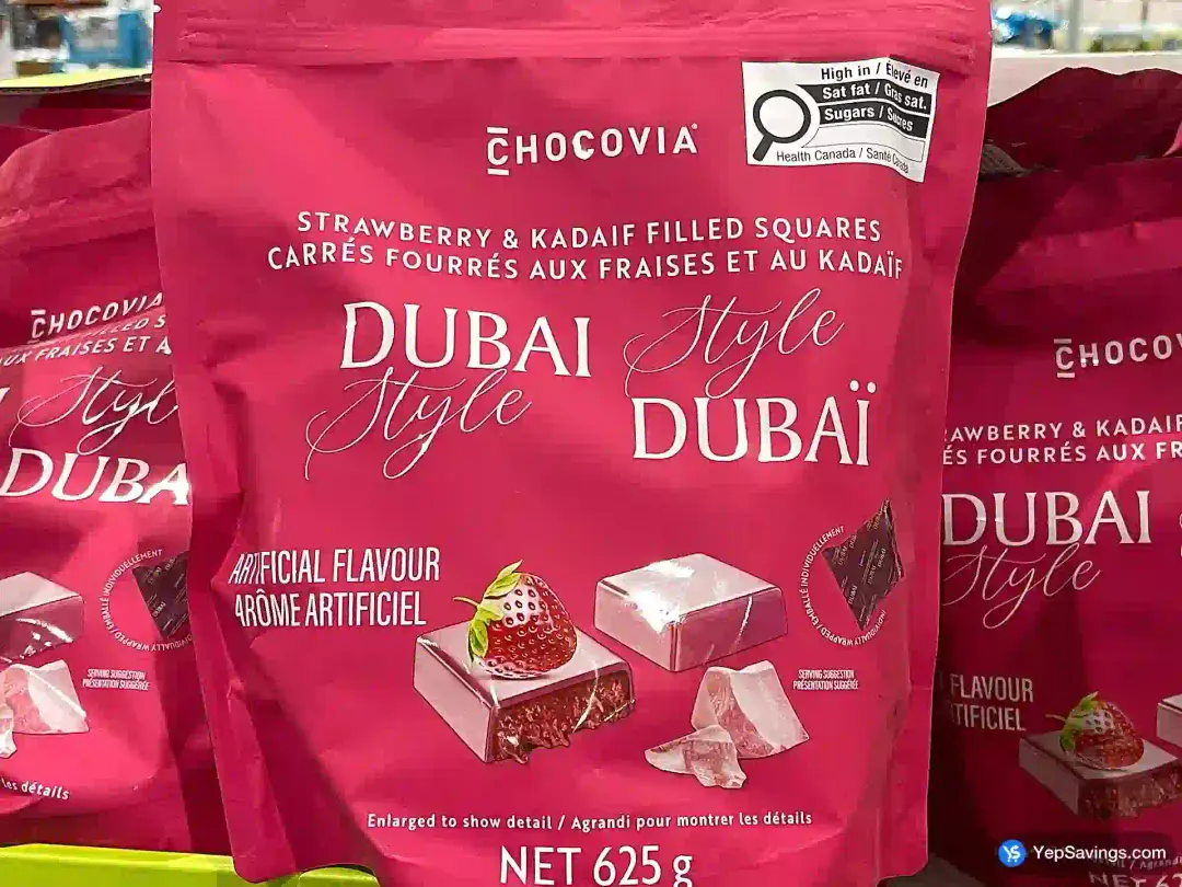 CHOCOVIA STRAWBERRY DUBAI STYLE 625 g - Costco Canada (ITM 1086730)