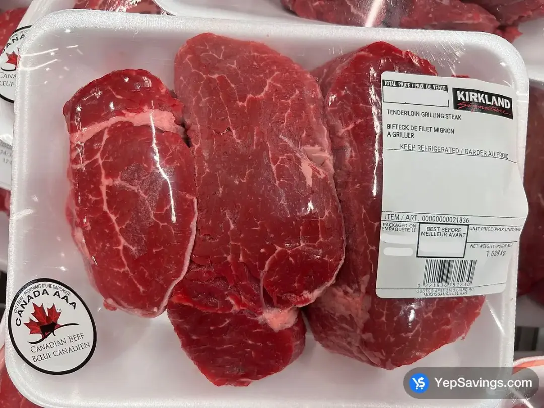 TENDERLOIN GRILLING STEAK - Costco Canada (ITM 21836)