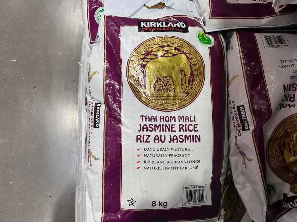 KIRKLAND SIGNATURE THAI JASMINE RICE 8 kg - Costco Canada (ITM 382153)