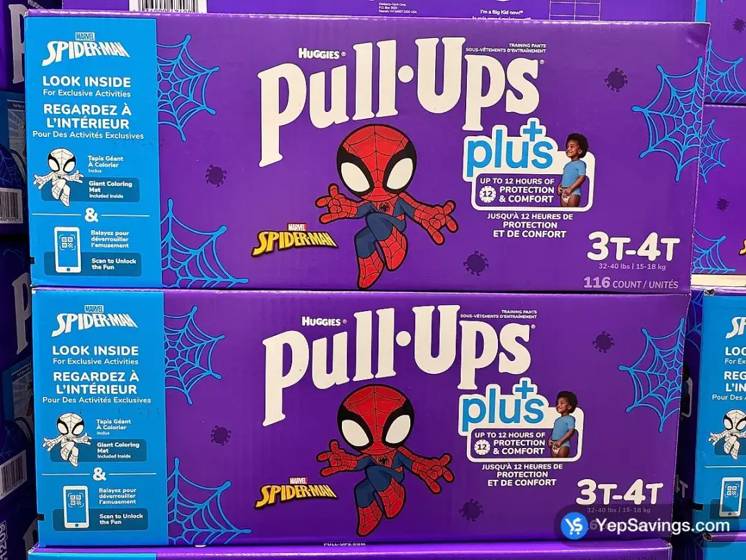 HUGGIES PULL-UPS PLUS BOYS 3T-4T PACK OF 116 - Costco Canada (ITM 2226125)