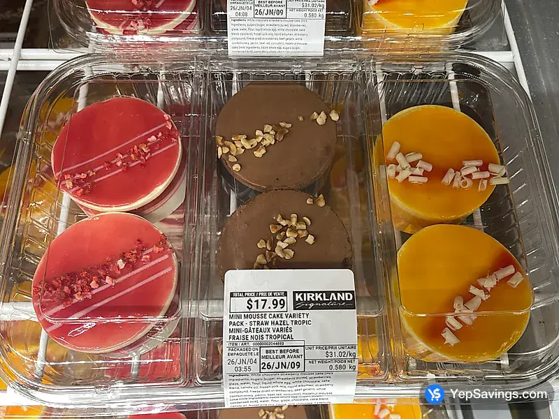 Costco KIRKLAND SIGNATURE MINI MOUSSE CAKE VARIETY PACK 580 g