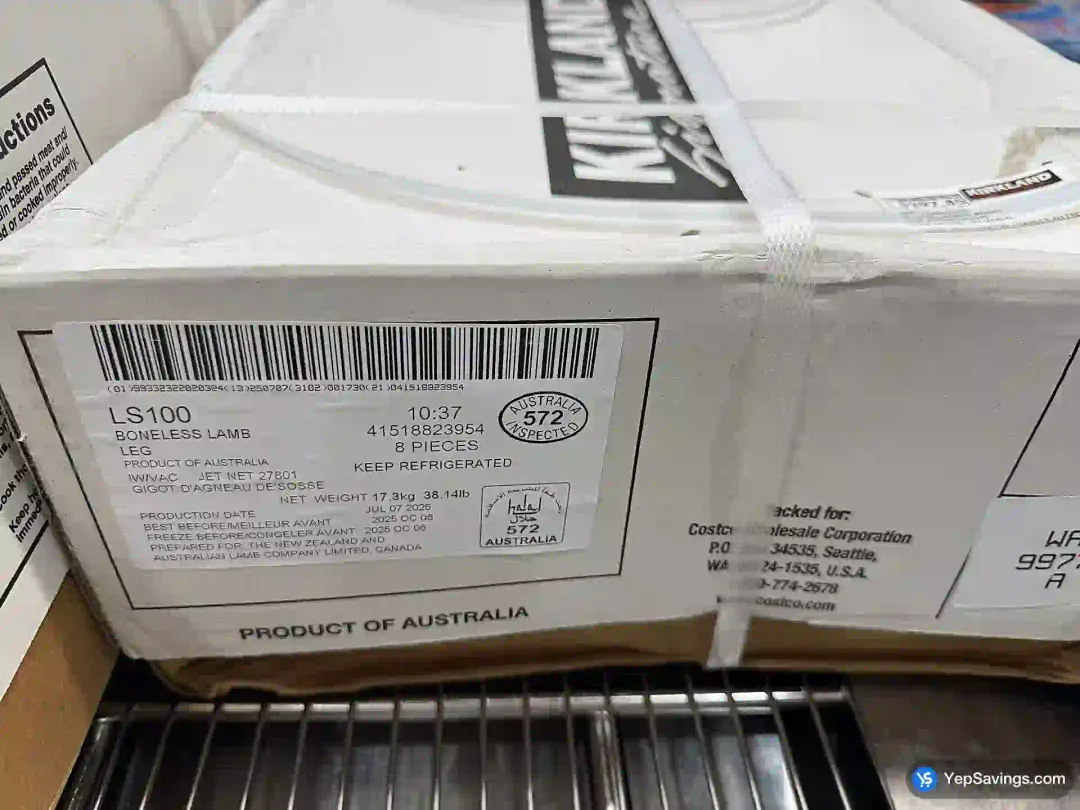 AUSTRALIAN LAMB LEG BONELESS - Costco Canada (ITM 97700)