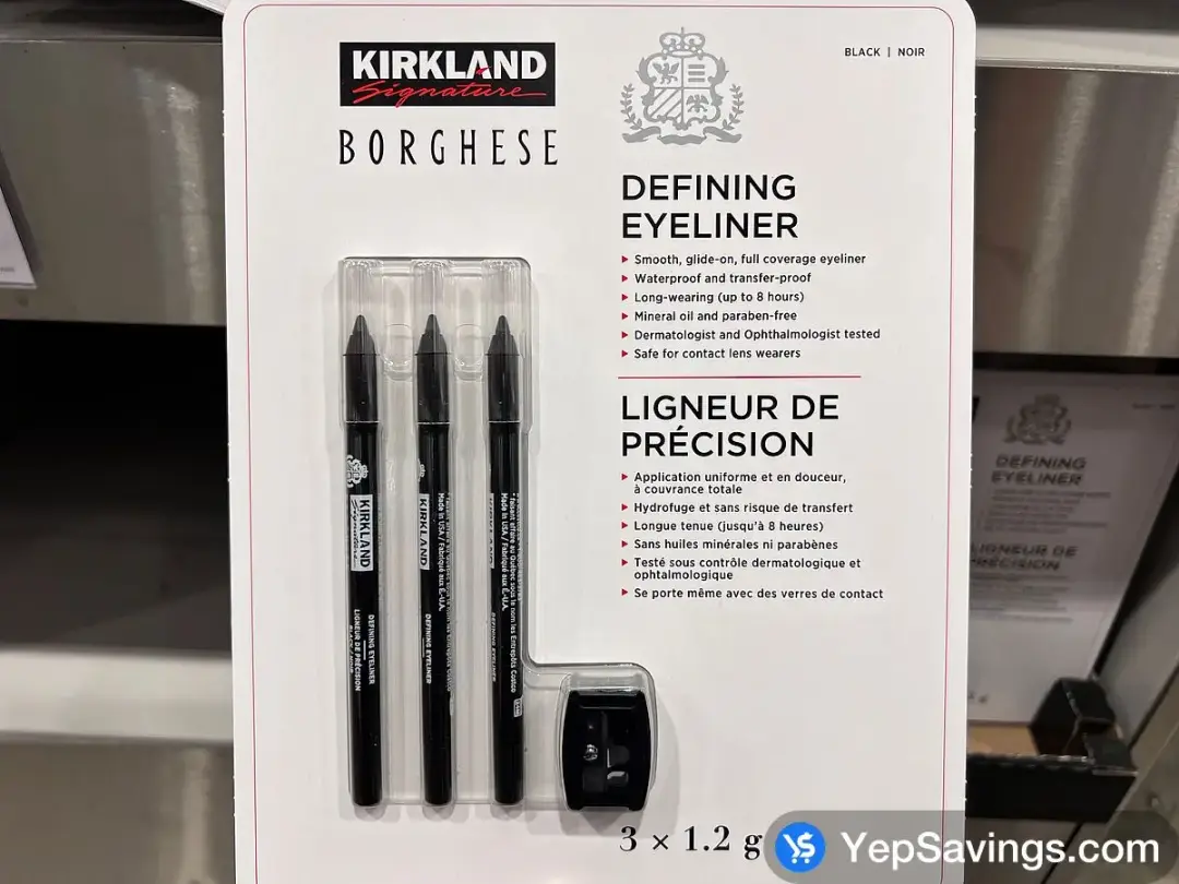 KS BY BORGHESE EYELINER 3PK + SHARPENER - Costco Canada (ITM 1211092)