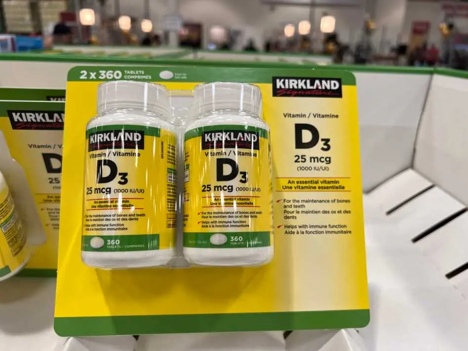 KIRKLAND SIGANATURE VITAMIN D3 1000 IU 2 X 360 TABLETS - Costco Canada (ITM 803934)