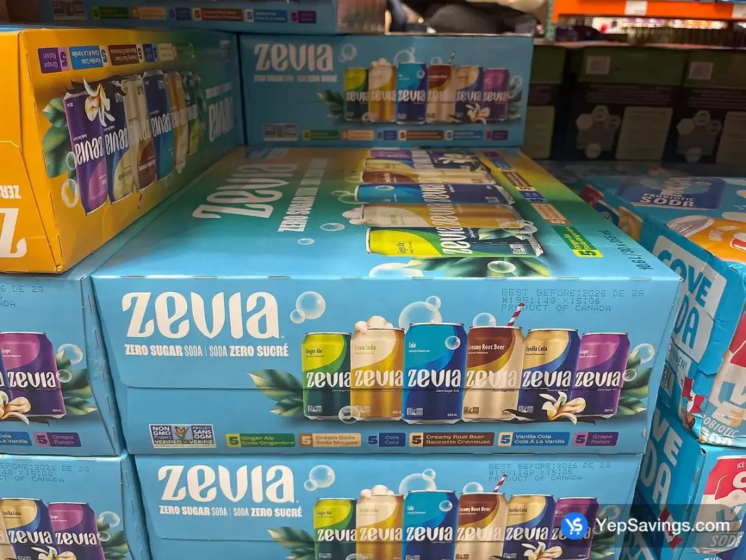 ZEVIA ZERO SUGAR SODA 30 x 355 mL - Costco Canada (ITM 1951148)