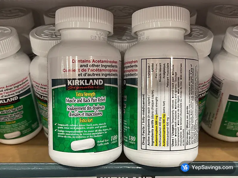 Costco KIRKLAND SIGNATURE MUSCLE + BACK PAIN 180 CAPLETS