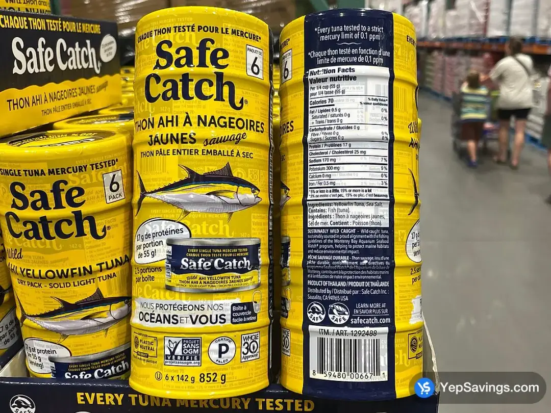SAFE CATCH YELLOWFIN AHI TUNA 6 x 142 g - Costco Canada (ITM 1292488)