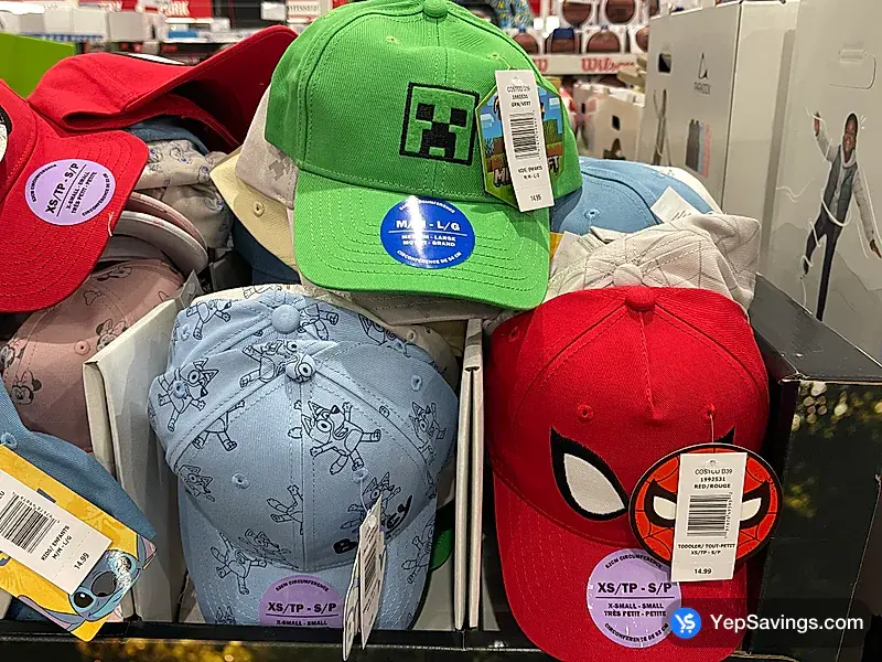 Costco LICENCED ADJUSTABLE HAT 2PK KIDS SIZES XS/S - M/L