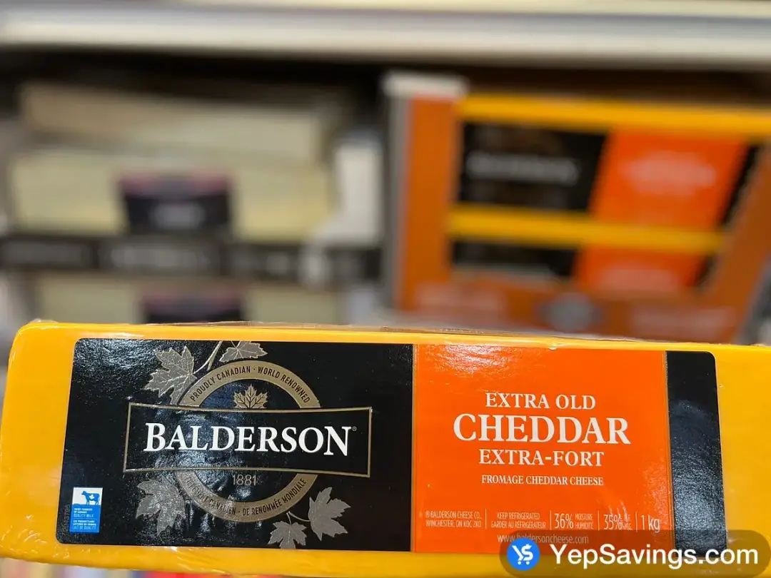 BALDERSON EXTRA OLD CHEDDAR 1 kg - Costco Canada (ITM 247302)