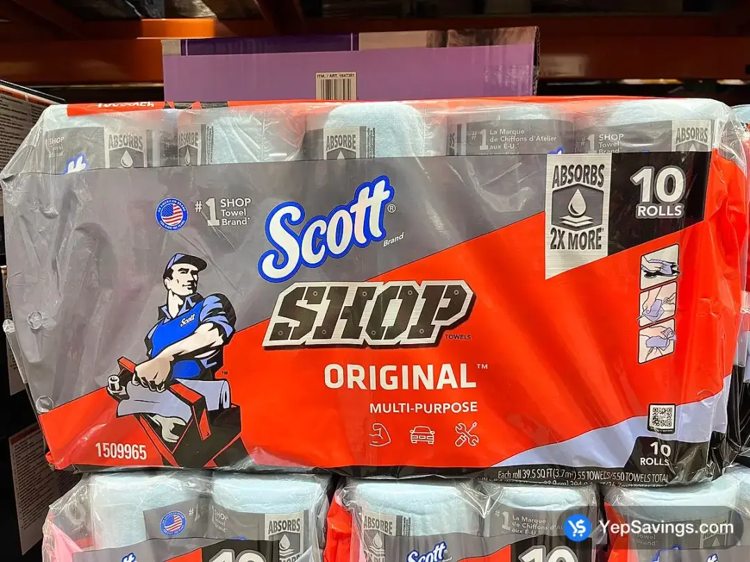 SCOTT BLUE SHOP TOWEL 55 SHEETS , PACK OF 10 - Costco Canada (ITM 1509965)