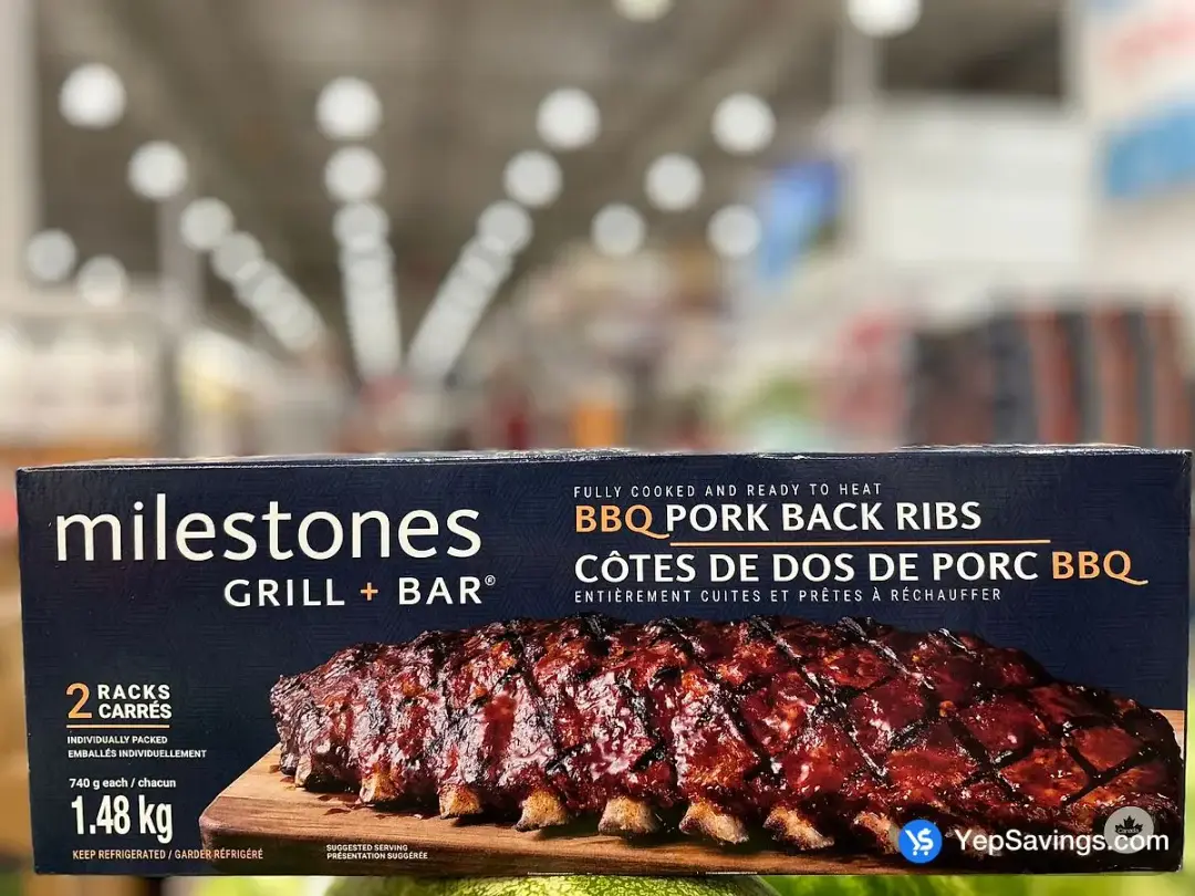MILESTONES PORK BACK RIBS 2 x 740 g - Costco Canada (ITM 1129588)