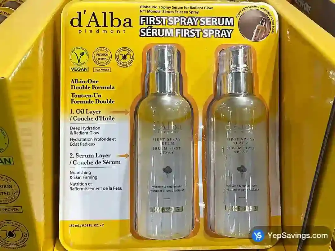Costco D'ALBA FIRST SPRAY SERUM 2 x 180 mL