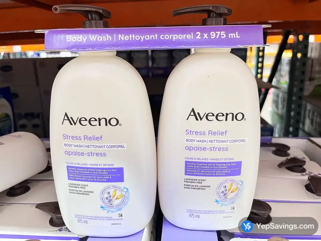 AVEENO BODY WASH STRESS RELIEF 2 x 975 mL - Costco Canada (ITM 1058377)