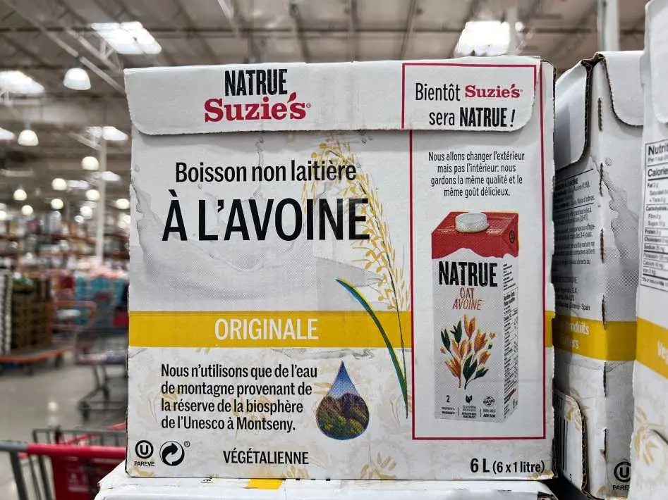 SUZIE'S OAT MILK BEVERAGE 6 x 1 L - Costco Canada (ITM 1349267)