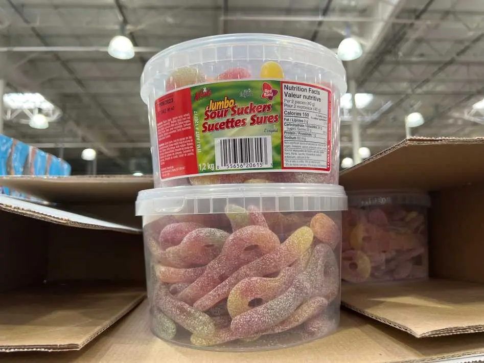 RED BAND JUMBO SOUR SUCKERS 1.2 kg - Costco Canada (ITM 126717)