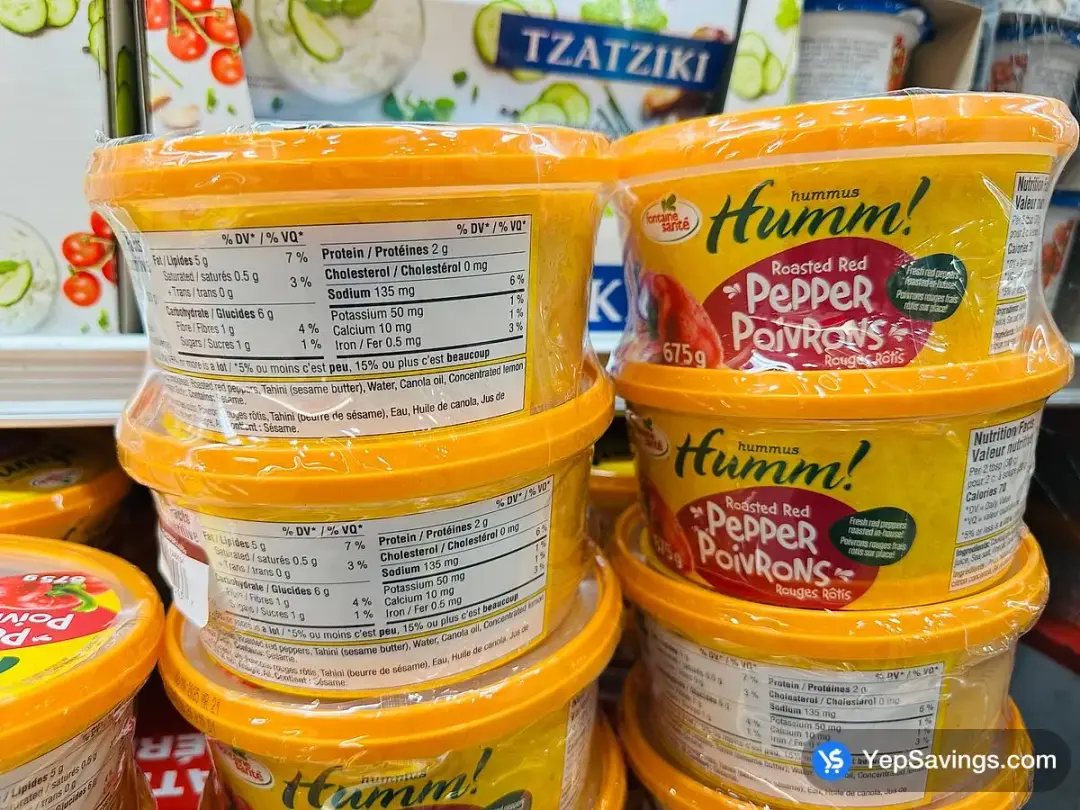 FONTAINE SANTE ROASTED RED PEPPER HUMMUS 2 x 675 g - Costco Canada (ITM 1240154)
