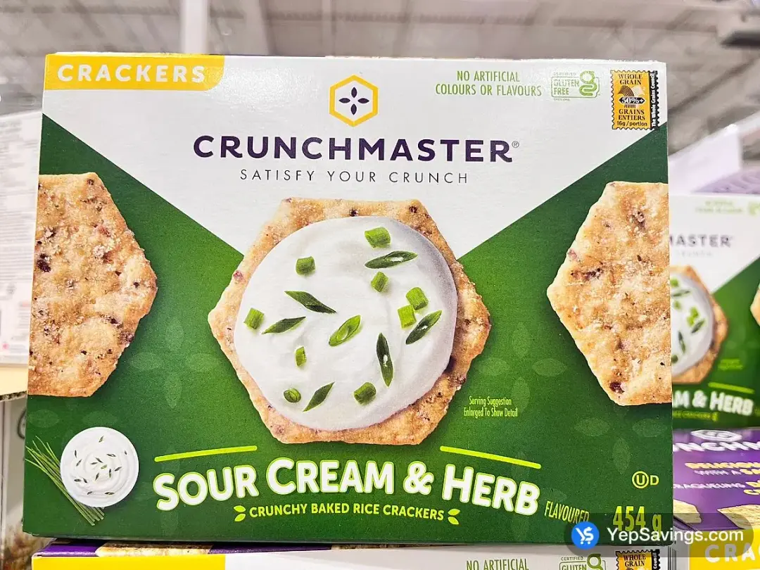 CRUNCHMASTER SOUR CREAM AND HERB 454g - Costco Canada (ITM 1144571)