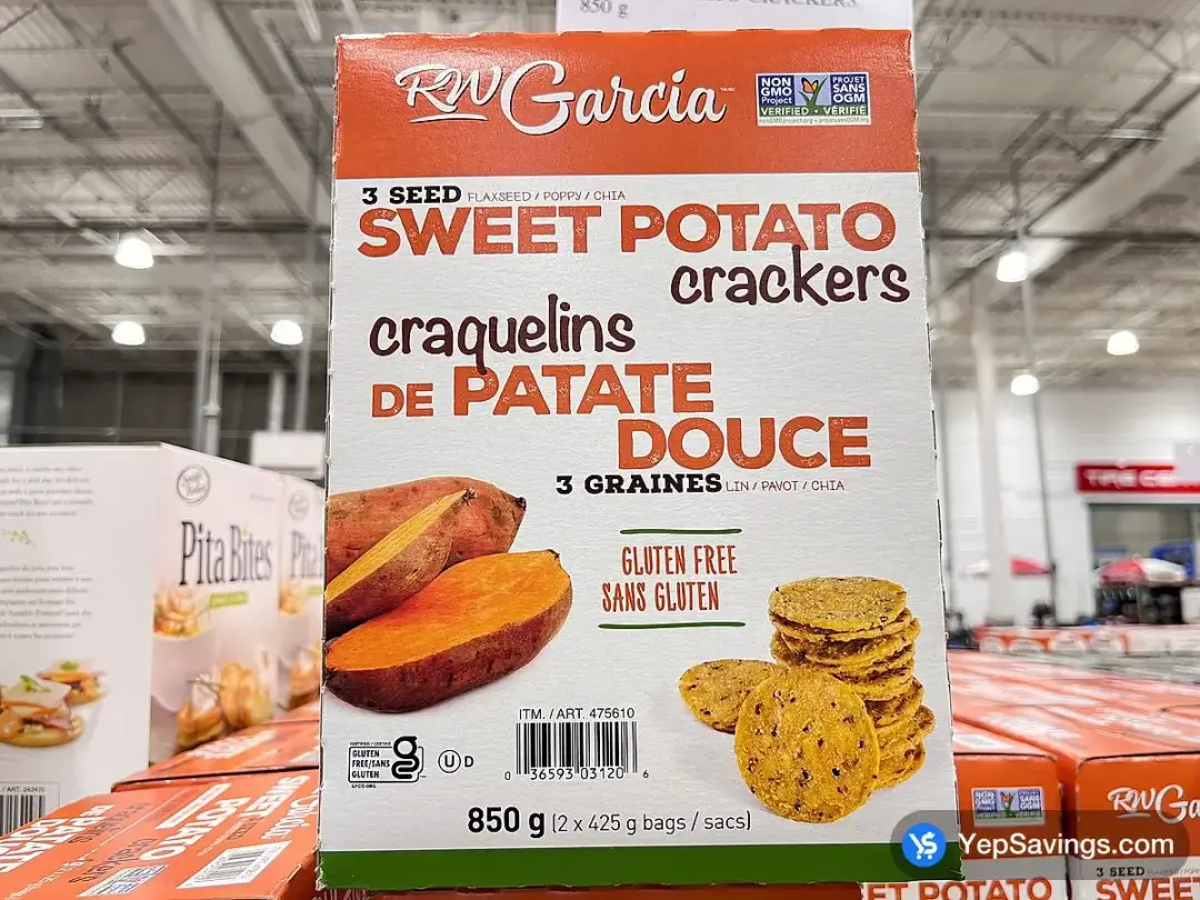 RW GARCIA SWEET POTATO CRACKERS 850g - Costco Canada (ITM 475610)