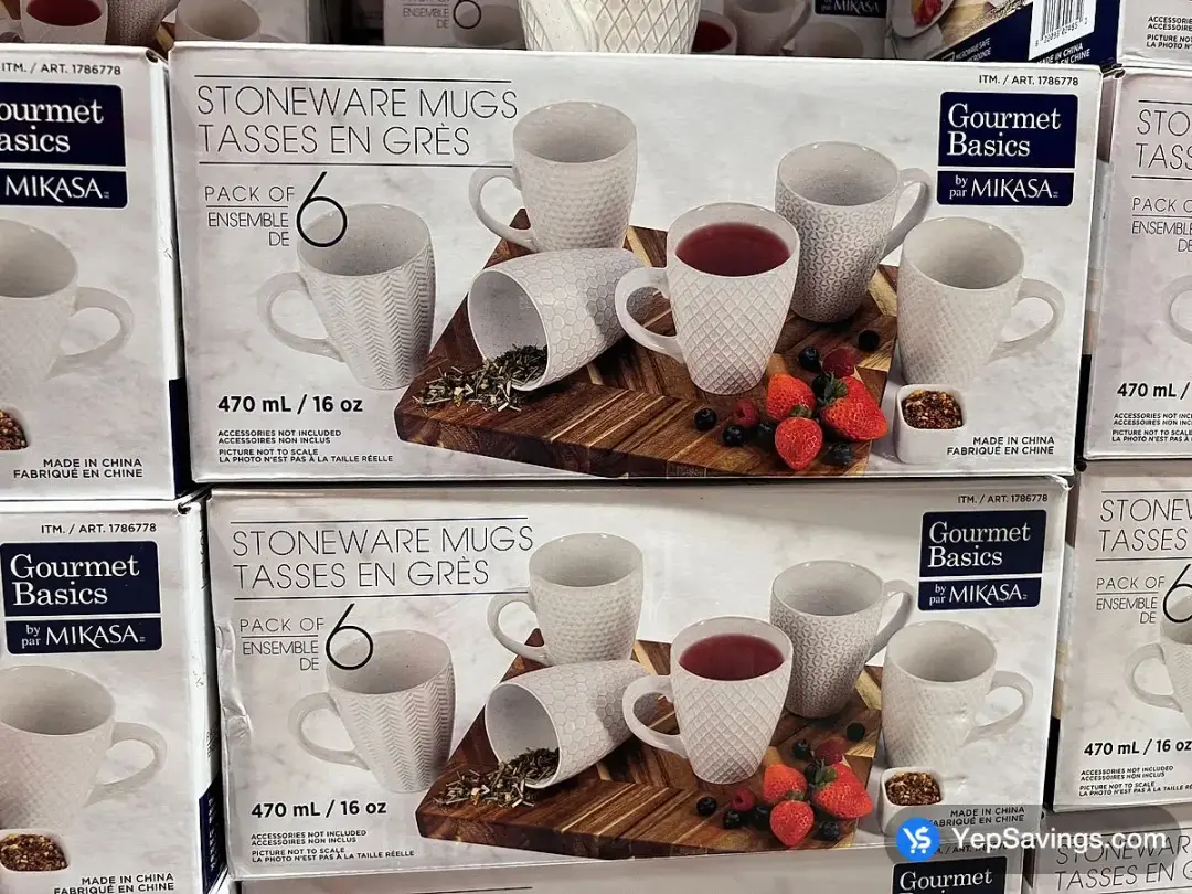 MIKASA STONEWARE MUGS 6 PIECES - Costco Canada (ITM 1786778)