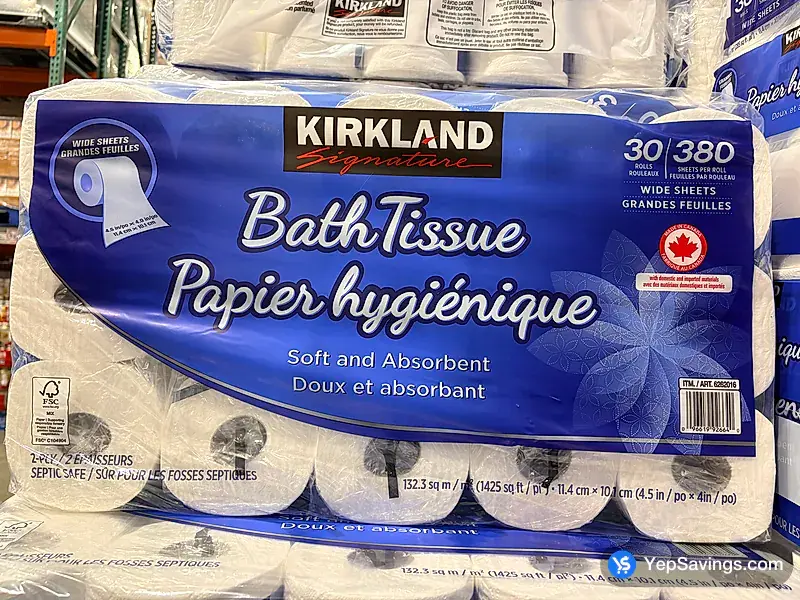 Costco KIRKLAND SIGNATURE BATHROOM TISSUE 30 ROLLS X 380 SHEETS