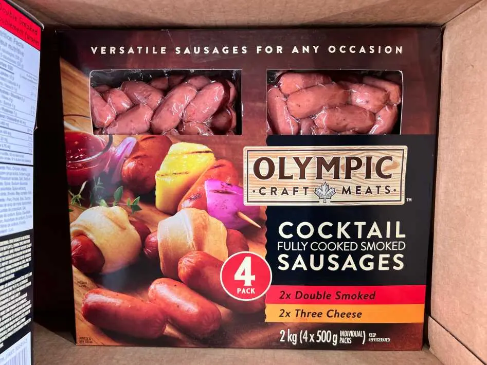 OLYMPIC COCKTAIL SAUSAGES 4 x 500 g - Costco Canada (ITM 1004942)