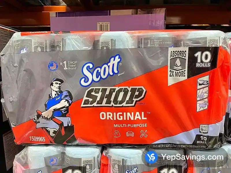 Costco SCOTT BLUE SHOP TOWEL 55 SHEETS , PACK OF 10