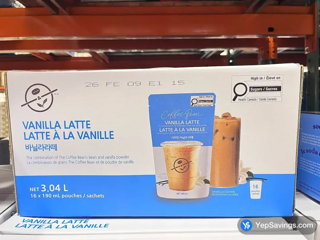 COFFEE BEAN VANILLA LATTE 16 x 190 mL - Costco Canada (ITM 1882520)