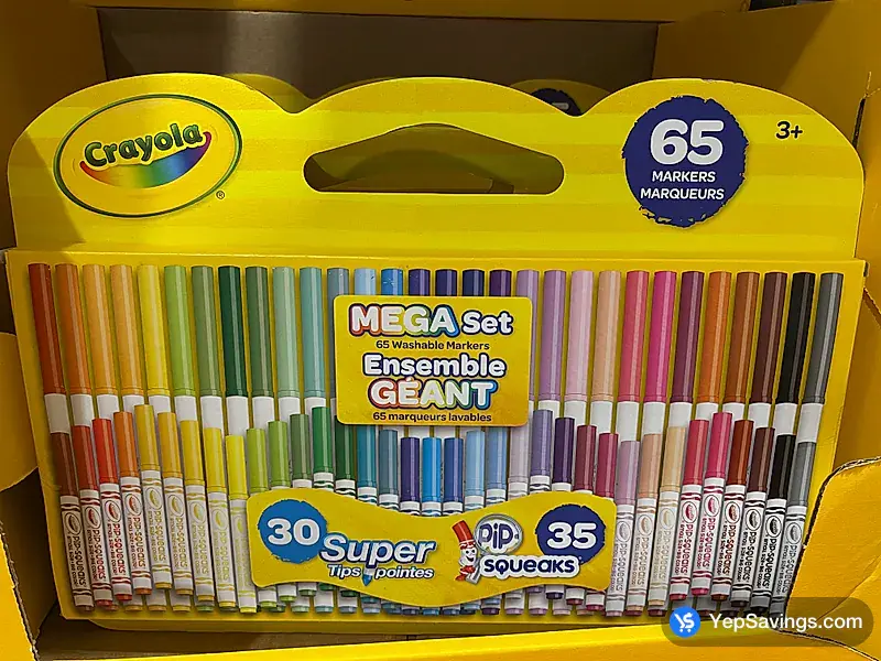 Costco CRAYOLA MEGA SET 65 WASHABLE MARKERS