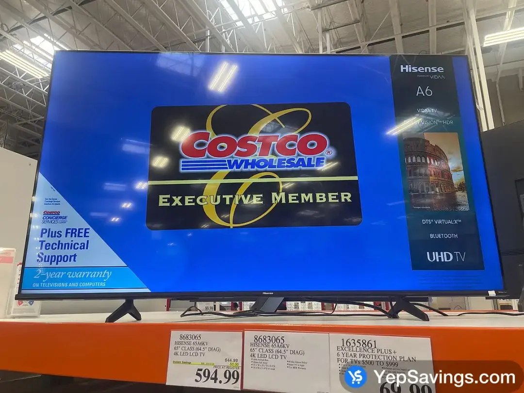 HISENSE 65A6KV 65 " CLASS ( 64.5 " DIAG ) 4K LED LCD TV - Costco Canada (ITM 8683065)