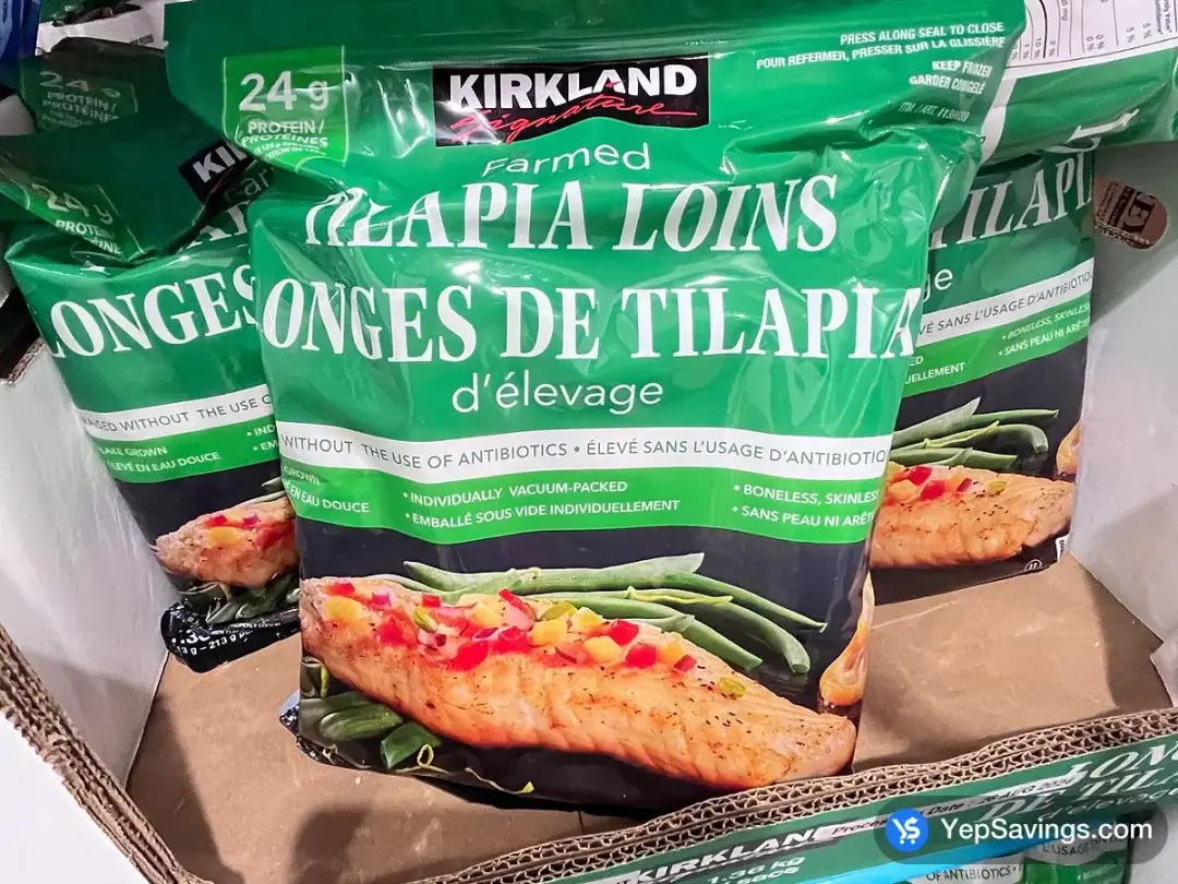 KIRKLAND SIGNATURE TILAPIA LOINS 1.36 kg - Costco Canada (ITM 1139689)