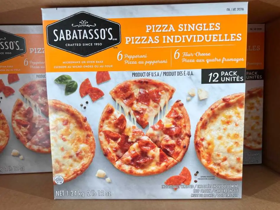 SABATASSO'S PIZZERIA PIZZA SINGLES 1.24 kg - Costco Canada (ITM 392786)