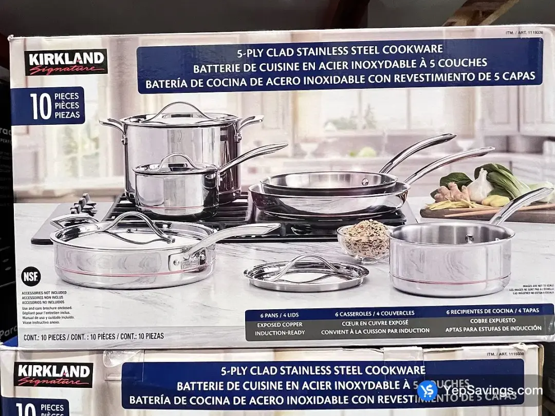 KIRKLAND SIGNATURE COOKWARE SET 10 PIECES - Costco Canada (ITM 1119338)