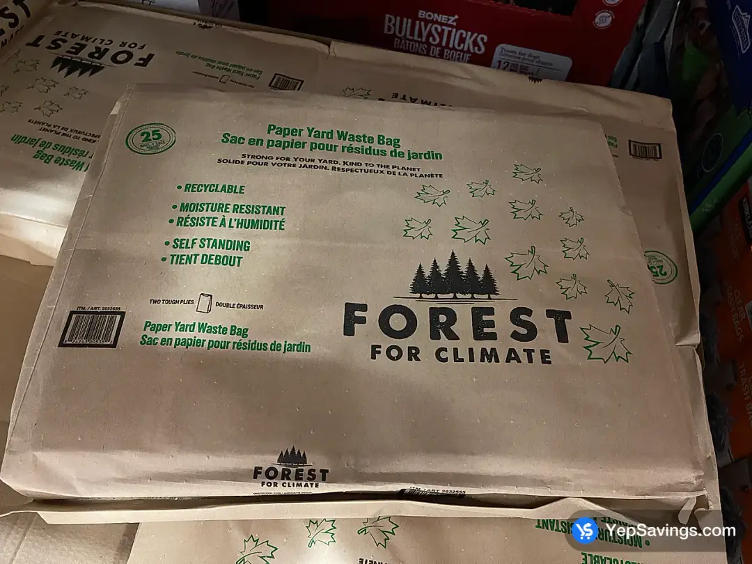 FOREST FOR CLIMATE LEAF BAGS PACK OF 25 - Costco Canada (ITM 2032555)