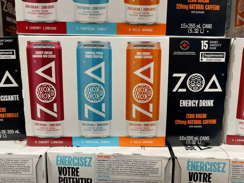 ZOA ENERGY DRINK 15 x 355 mL - Costco Canada (ITM 2691491)