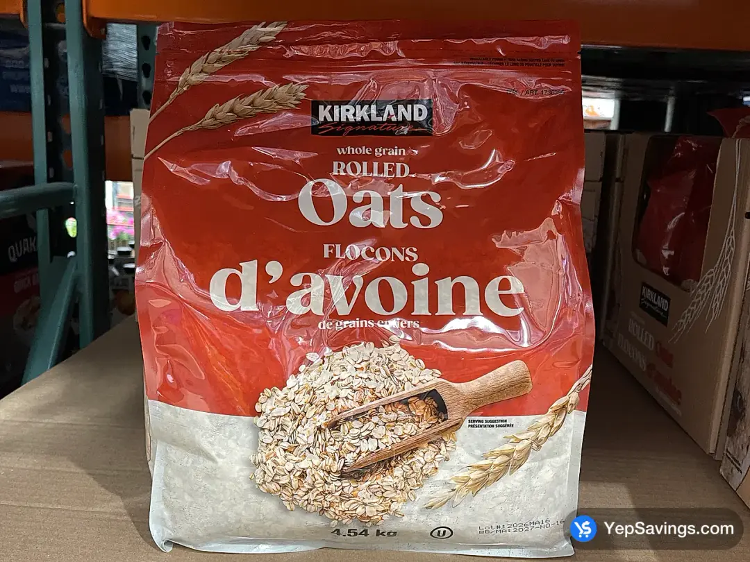 KIRKLAND SIGNATURE WHOLEGRAIN ROLLED OATS 4.54 kg - Costco Canada (ITM 1736339)