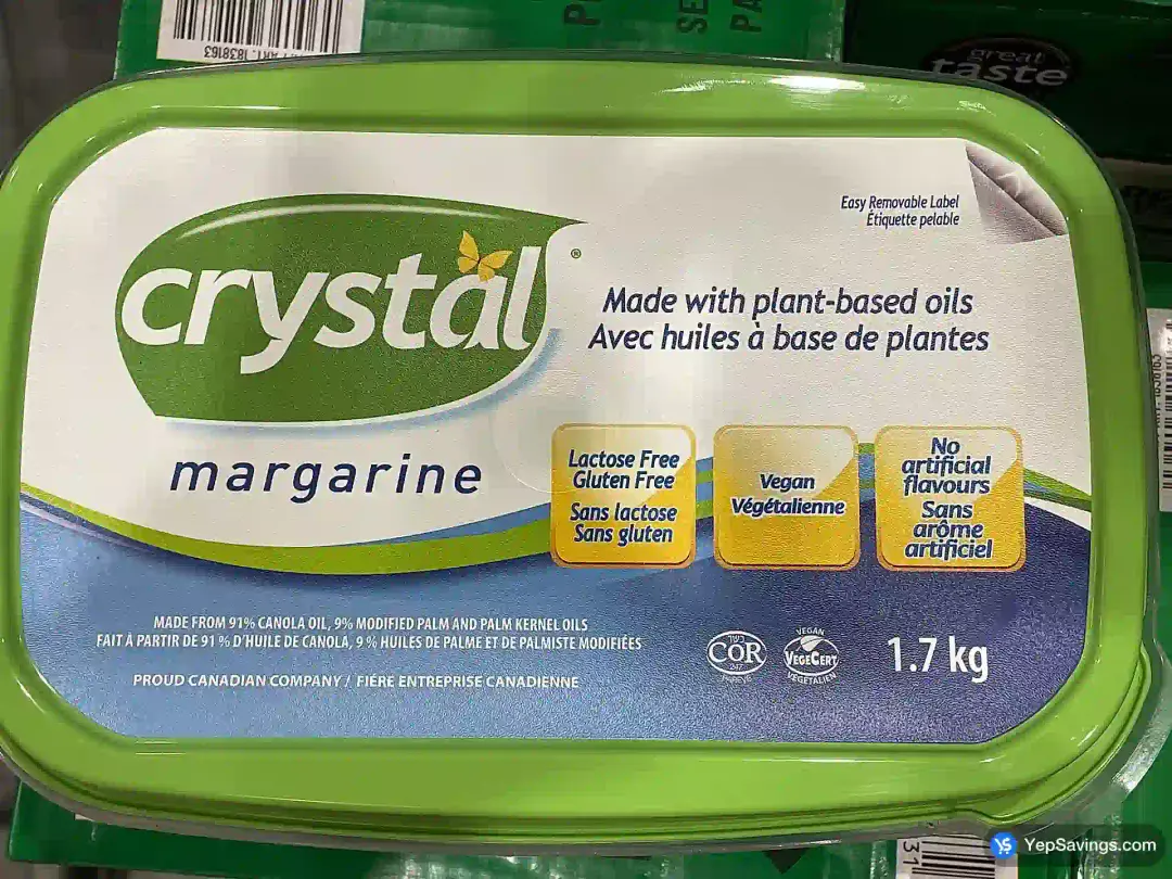 CRYSTAL LACTOSE FREE MARGARINE 1.7 kg - Costco Canada (ITM 1316819)
